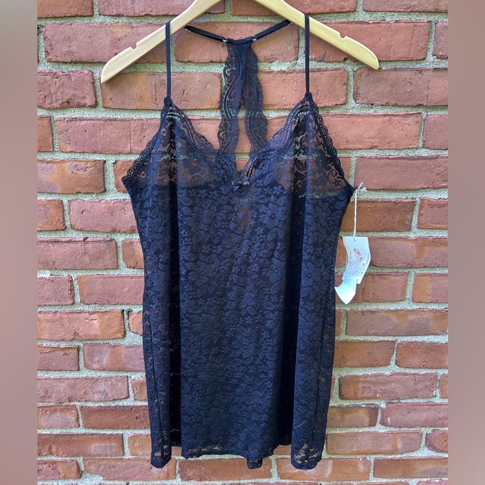 In Bloom by Jonquil Black Lace Slip